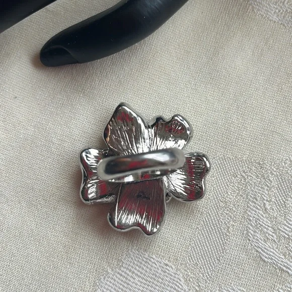 Beautiful, vintage dusty pink flower ring. - Picture 4 of 6